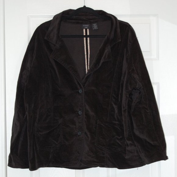 CITY ELEMENTS BY LEE Black Velour Jacket Size XL - Picture 1 of 9